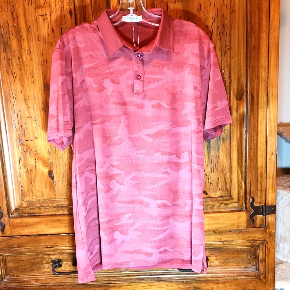 Derminpro men's camo golf polo